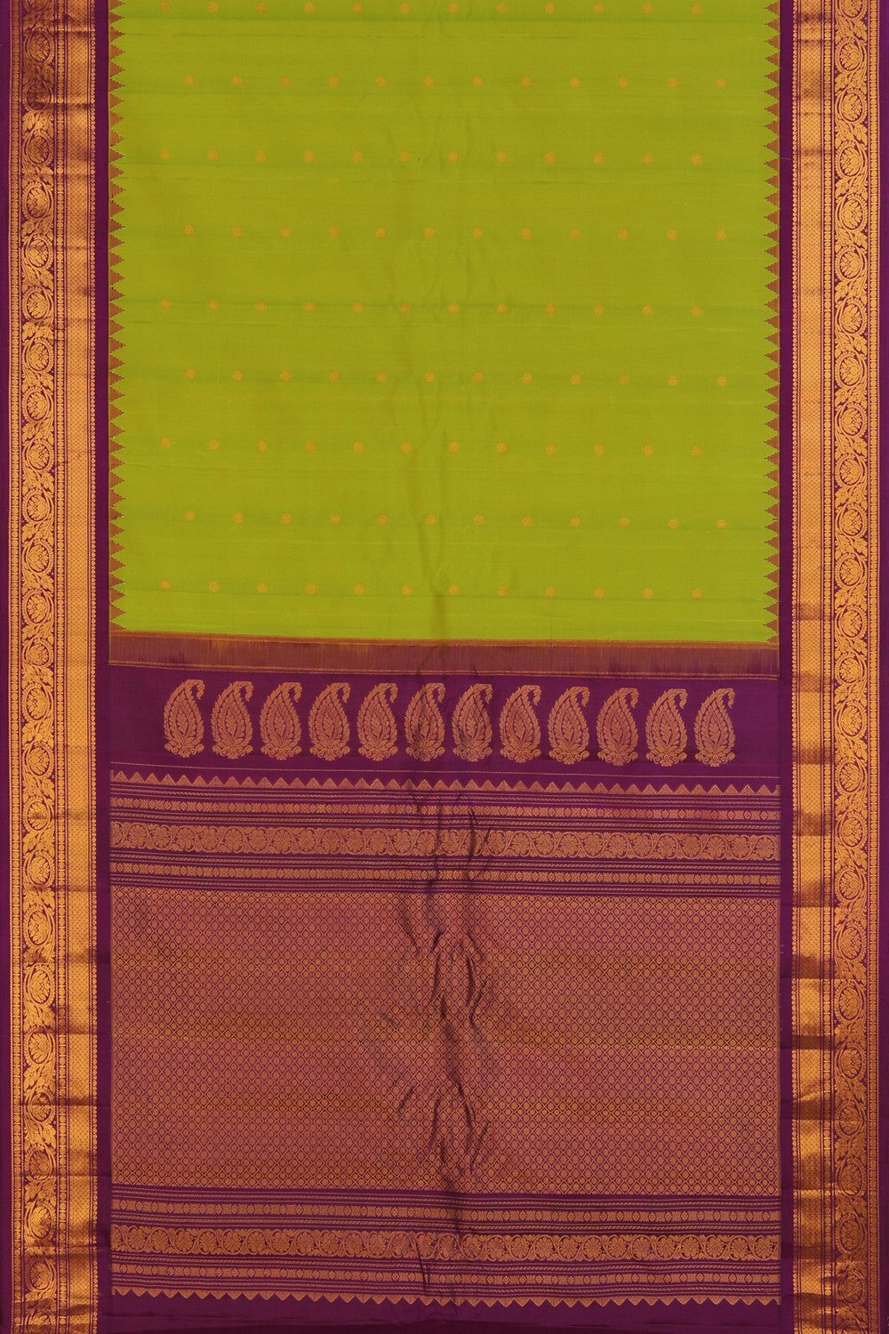 Image of Gadwal Silk Green Saree